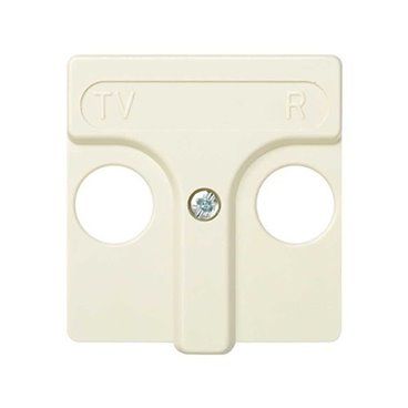 Tapa SIMON 27 45x45mm para toma R-TV marfil