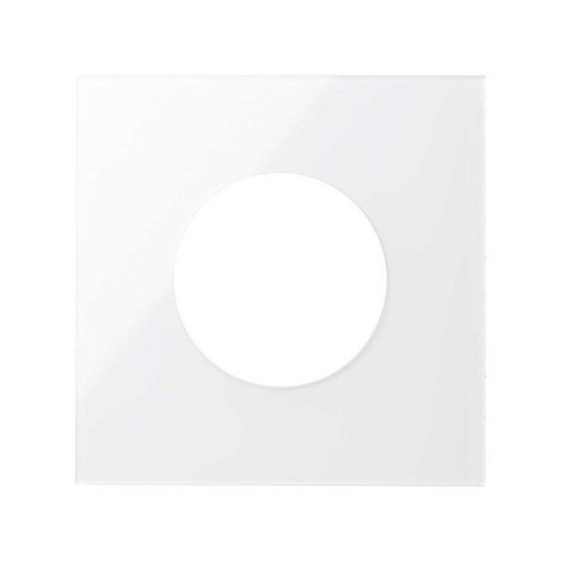Tapa SIMON 100 para base de enchufe euroamericana blanco brillante