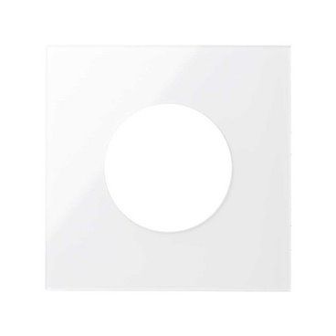 Tapa SIMON 100 para base de enchufe euroamericana blanco brillante