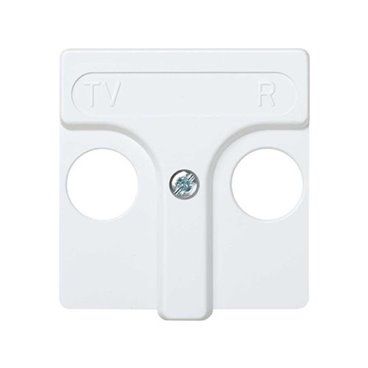 Tapa SIMON 27 45x45mm para toma R-TV blanco nieve