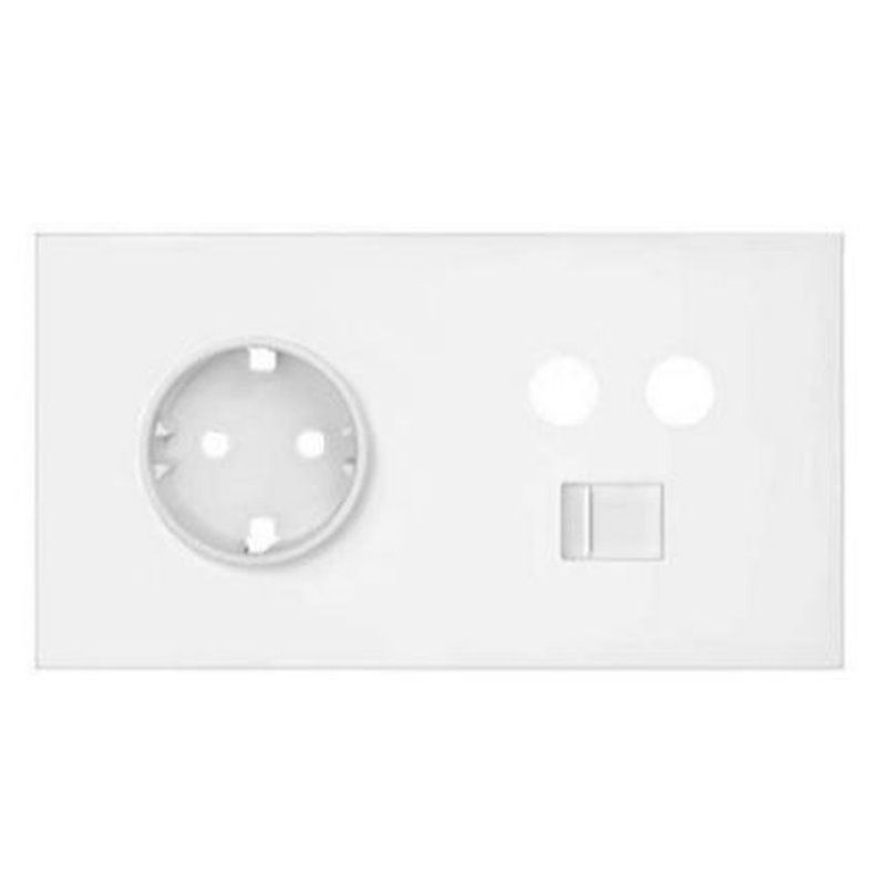Kit frontal SIMON 100 con 2 elementos+base+TV+RJ45 blanco mate