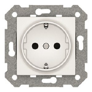 Base Schuko protección infantil serie Viva en blanco