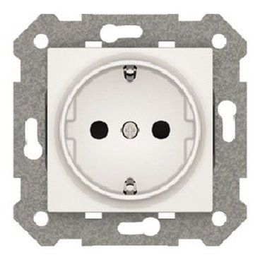 Base Schuko protección infantil serie Viva en blanco