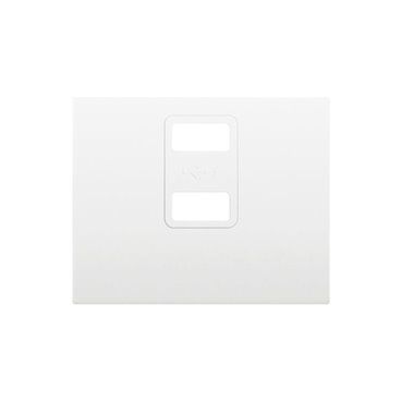 Tapa cargador doble USB serie Iris blanco