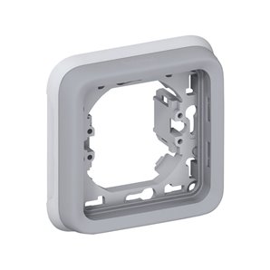 Caja empotrar 1 posición plexo gris