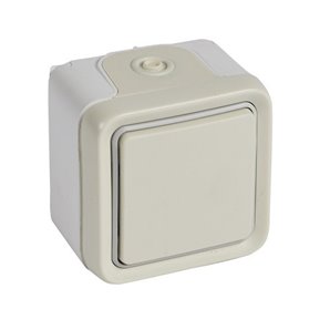 Pulsador superficie plexo blanco