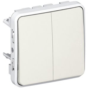 Conmutador doble plexo E/S blanco
