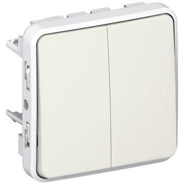 Conmutador doble plexo E/S blanco