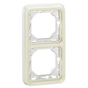 Caja empotrar vertical 2 posiciones plexo blanco