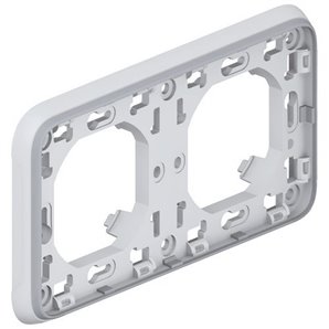Caja empotrar horizontal 2 posiciones plexo gris