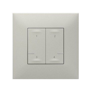 Comando de 4 escenarios inalámbrico en aluminio preconfigurados por el usuario con un solo gesto