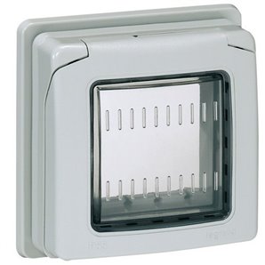 LEGRAND053948 | Adaptador de plexo cinza COMB P17