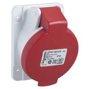 Base empotrar inclinada 65x85 16A 2P+TT 200-250V IP44 azul