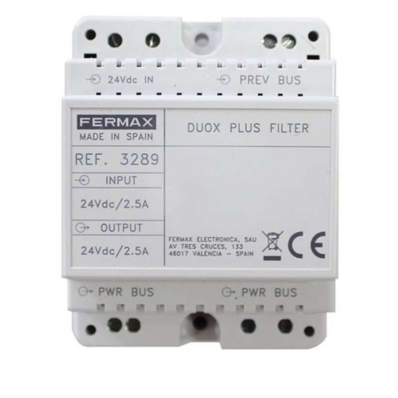 FERMAX 3289 | Filtro DUOX PLUS 24VDC carril DIN-4