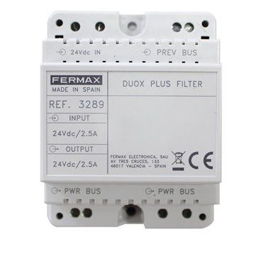 FERMAX 3289 | Filtro DUOX PLUS 24VDC carril DIN-4