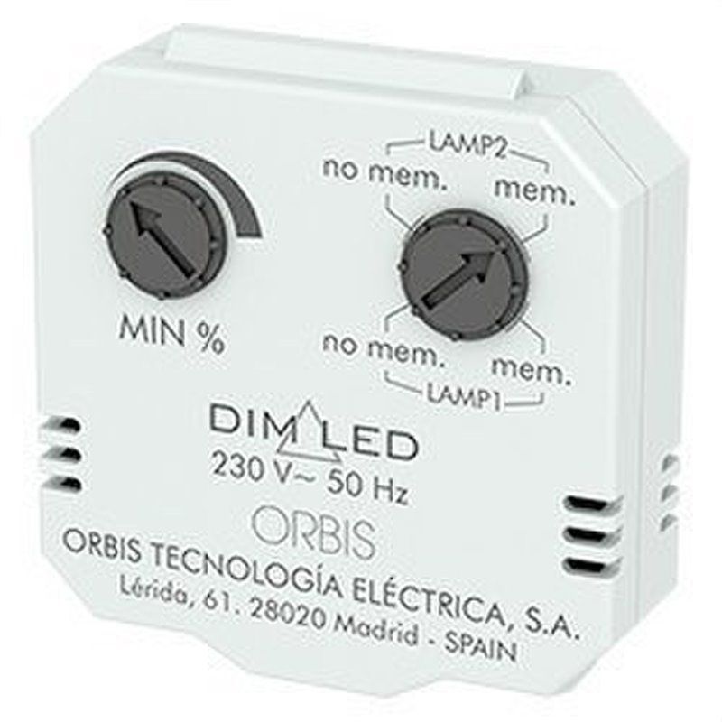 DIMLED 230 V, REGULADOR DE LUMINOSIDAD PARA CAJA DE MECANISMO, INSTALAC.3 O 4 HILOS, TODO TIPO LAMPA