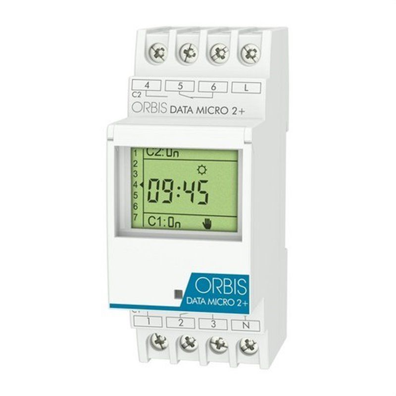 ORBIS OB171912N | Interruptor horario digital DATA MICRO2+2circuitos