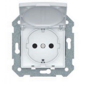 Base de enchufe 2P+TT blanco BJC Viva