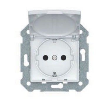 Base de enchufe 2P+TT blanco BJC Viva