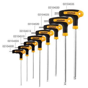 Llave Allen Con Bola Mango Forma T 2,5 mm. Con Colgador