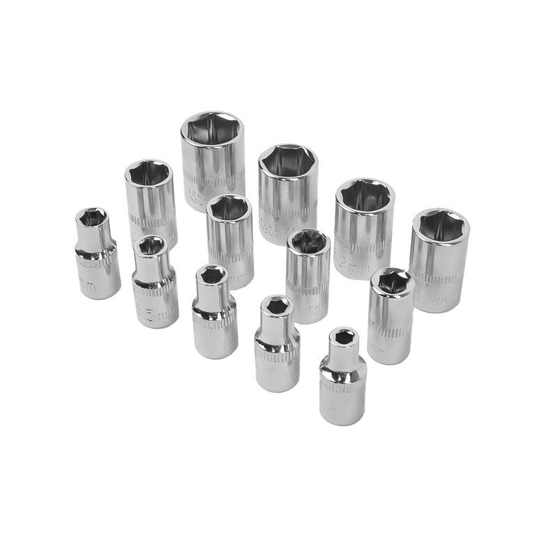 Conjunto de soquetes e bits 1/4" 46 peças