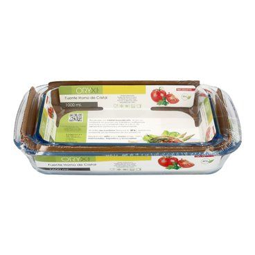 Set 2 Fuentes Horno Cristal Borosilicato Rectangulares 1 y 1.6 L. Ideal Meclas, Ensaladas, Postres, Cocina, Resposteria.No BPA