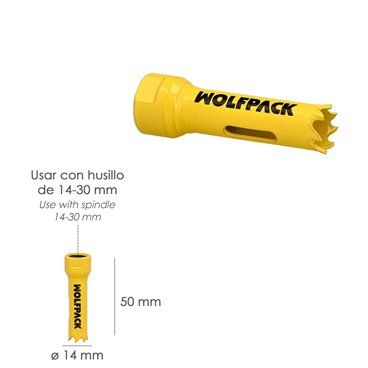 Coroa de serra bimetálica alvo Ø 14 mm.