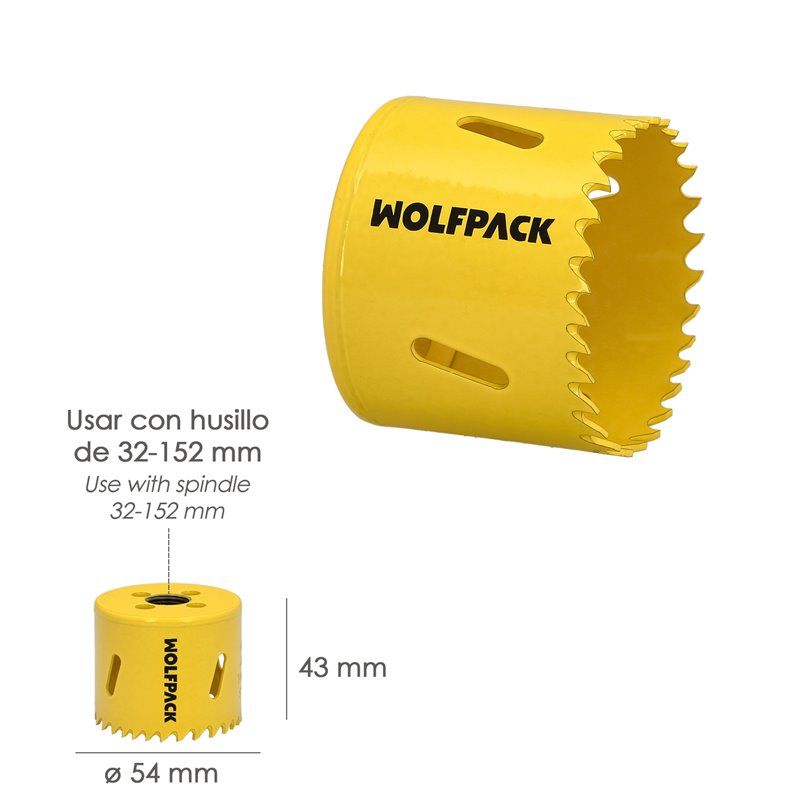 Coroa de serra bimetálica alvo Ø 54 mm.