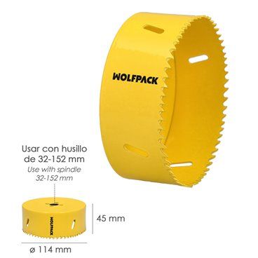 Coroa de serra bimetálica alvo Ø 114 mm.