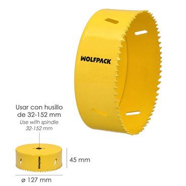 Coroa de serra bimetálica alvo Ø 127 mm.