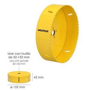 Coroa de serra bimetálica alvo Ø 152 mm. 2