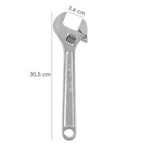 Llave Ajustable Moleta 12" / 300 mm. Llave Inglesa, Llave Apriete, Llave Ajustable 2