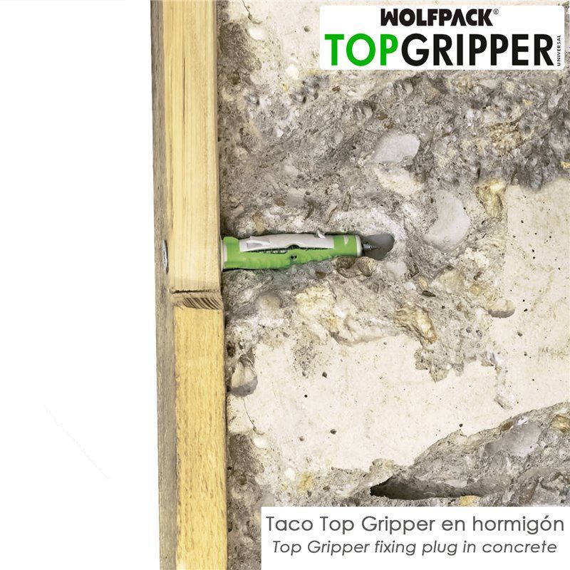 Taco Topgripper Bimaterial Ø 6 mm. (Caja 150 unidades) Taco Anclaje Universal, Taco Hormigon, Taco Pladur, Taco Ladrillo