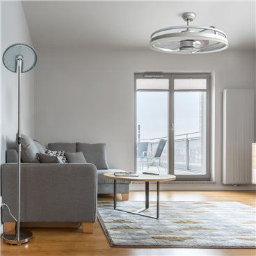Ventilador DC Agra níquel LED 48W 4000K