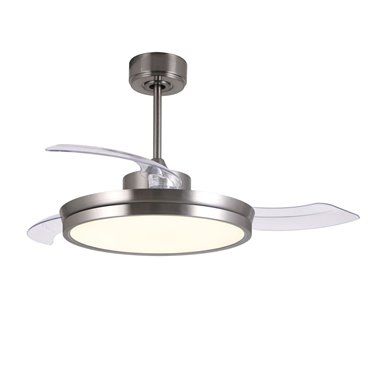 Ventilador DC Areca níquel LED 48W CCT