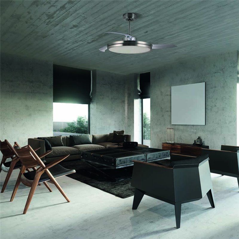 Ventilador DC Areca níquel LED 48W CCT