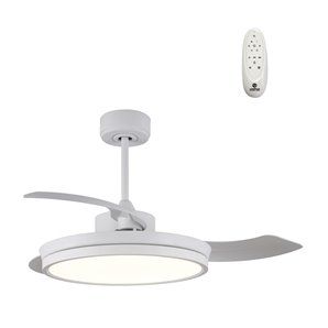 Ventilador DC Areca blanco Led 48W CCT