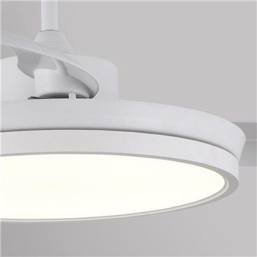 Ventilador DC Areca blanco Led 48W CCT