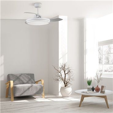 Ventilador DC Areca blanco Led 48W CCT
