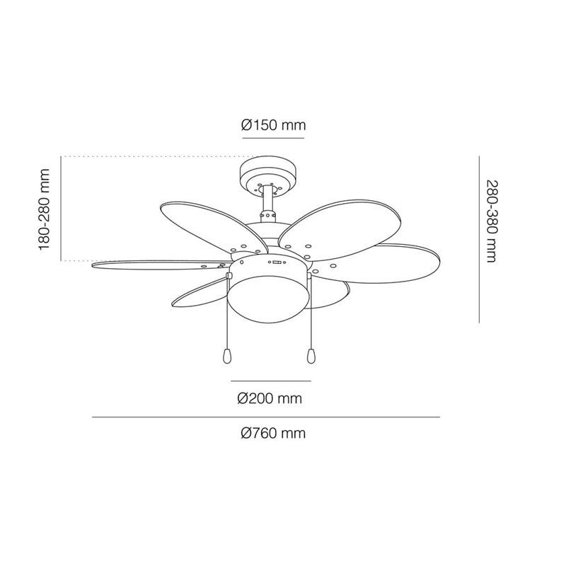 Ventilador AC Orion multicolor