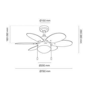 Ventilador AC Orion multicolorido