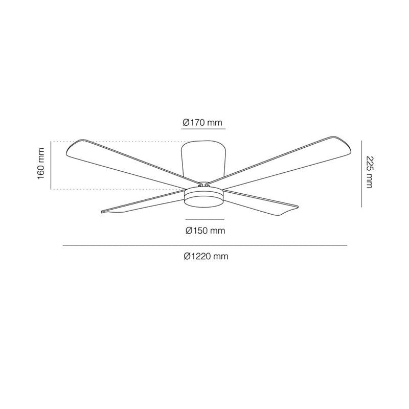 Ventilador DC Surat madera Led 15W CCT
