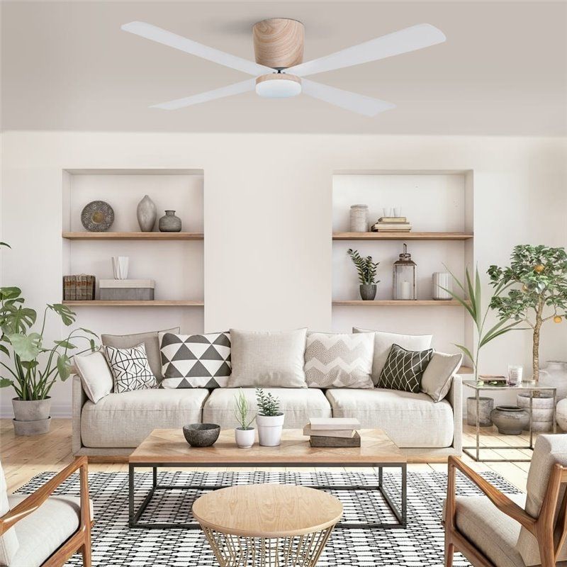 Ventilador DC Surat madera Led 15W CCT