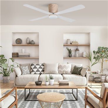 Ventilador DC Surat madera Led 15W CCT