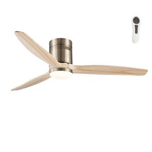 Ventilador DC Yen Madeira Clara LED 15W 2