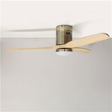 Ventilador DC Yen madera clara Led 15W CCT