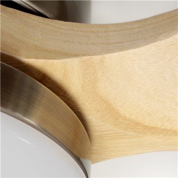 Ventilador DC Yen madera clara Led 15W CCT