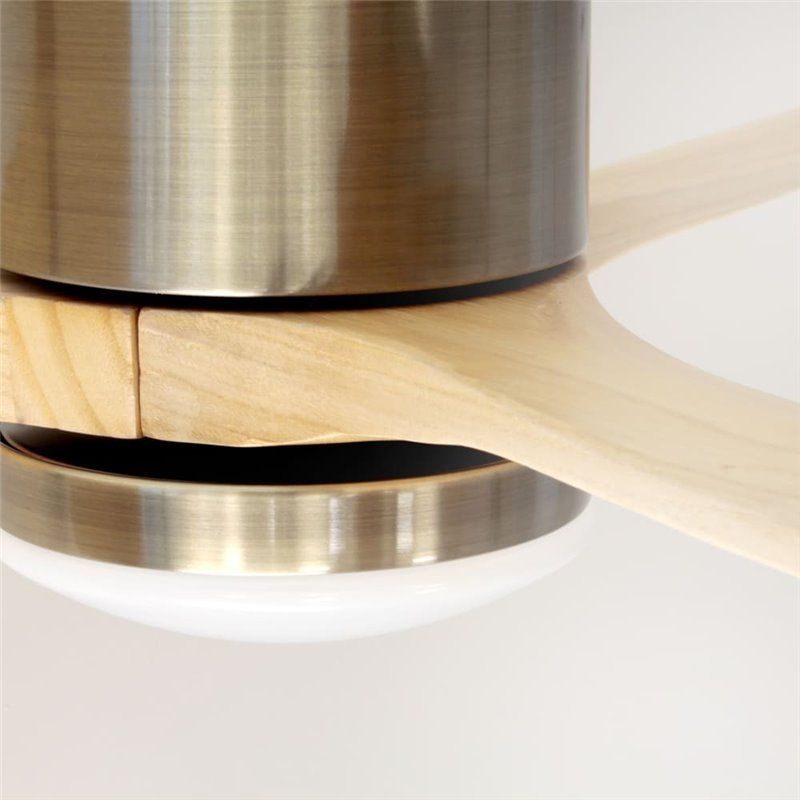 Ventilador DC Yen madera clara Led 15W CCT