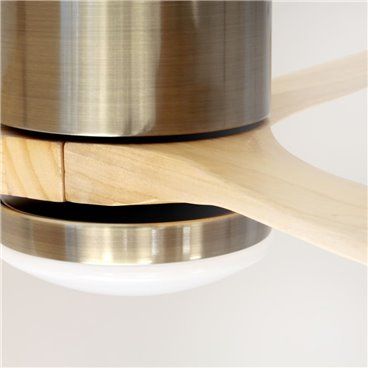 Ventilador DC Yen madera clara Led 15W CCT