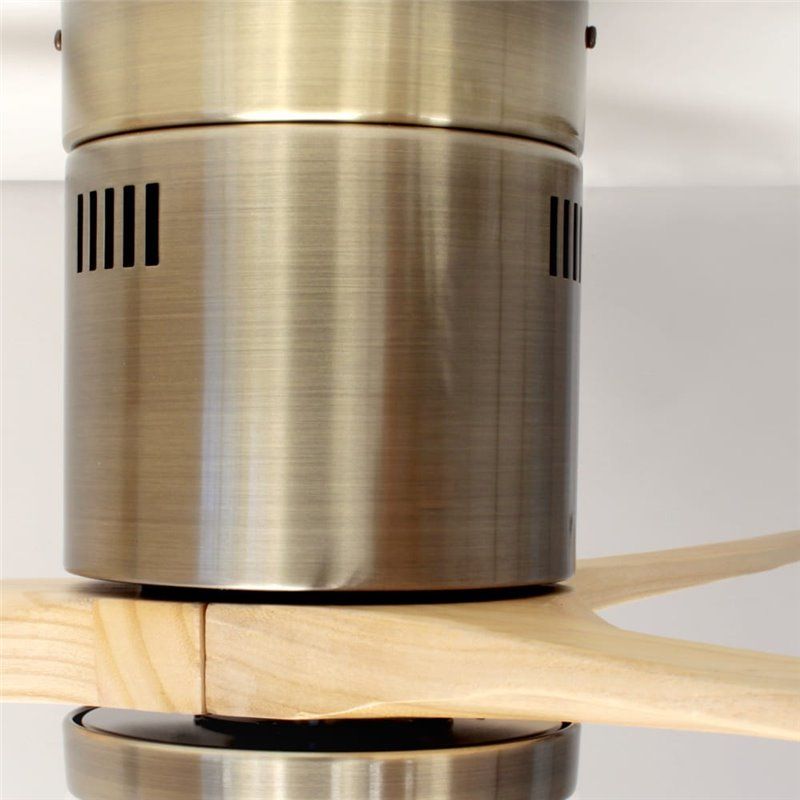Ventilador DC Yen madera clara Led 15W CCT